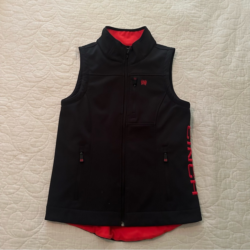 Cinch Concealed Carry Bonded Vest (Black/Red) - Women